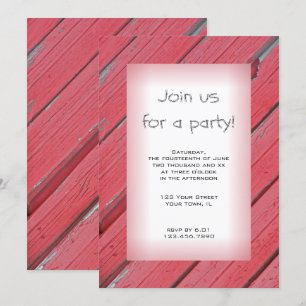 Convites Partido Russo Red Barn Wood