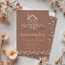 Partido Rustic Boho Floral Fall Housearming