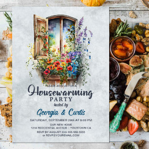 Convites Partido Rustic Country Floral Housearming