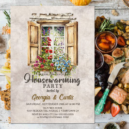 Convites Partido Rustic Country Floral Housearming