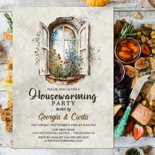 Convites Partido Rustic Country Wildflower House