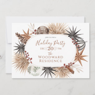 Convites Partido Rustic Earthy Holiday