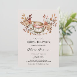 Convites Partido Rustic Floral Bridal Tea