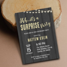 Partido Rustic Lantern Photo Retirement Surpresa