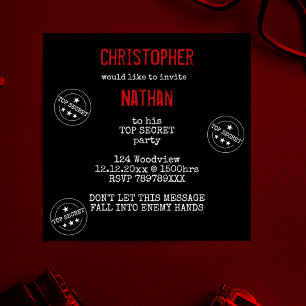 Convites Partido SECRETO TOP Personalizado