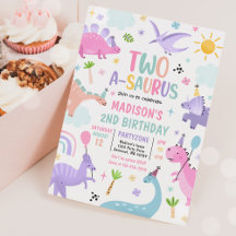 Partido segundo aniversário Dinossauro Dois-A-Saur