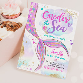 Convites Partido Sereia primeiro aniversario ONEder the Sea