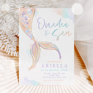 Convites Partido Sereia primeiro aniversario ONEder the Sea