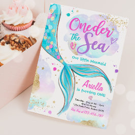 Convites Partido Sereia primeiro aniversario ONEder the Sea