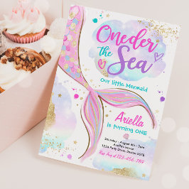 Convites Partido Sereia primeiro aniversario ONEder the Sea