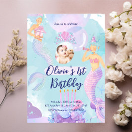 Convites Partido Sereia primeiro aniversario ONEder the Sea