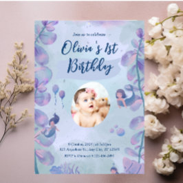 Convites Partido Sereia primeiro aniversario ONEder the Sea