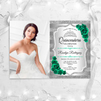 Partido Silver Green Quinceanera Com Foto