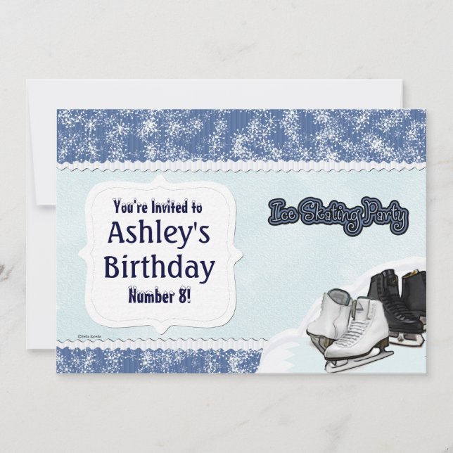 Convites Partido Skate Azul (Frente)