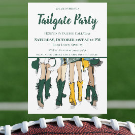 Convites Partido Tailgate Waco Damas Cowboy Boots Green Dou