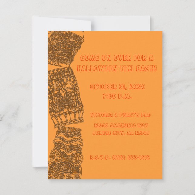 Convites Partido Tipsy de Luau do feriado do Dia das Bruxas (Frente)