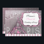 Convites Partido Torre Eiffel de Chic Sparkle Paris Sweet 1<br><div class="desc">Bela chic Paris temia convite. Escolha personalizar para adicionar suas informações. Exclua qualquer texto para deixar um vazio de área.</div>