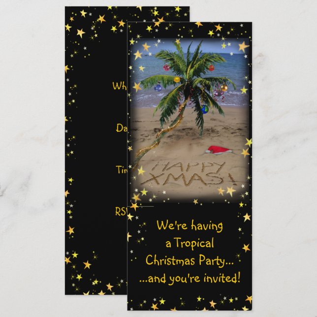Convites Partido Tropical X-mas (Frente/Verso)