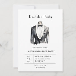 Convites Partido Tuxedo Bachelor