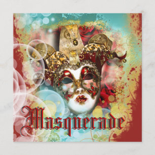 Convites Partido venetian do carnaval do mascarada da