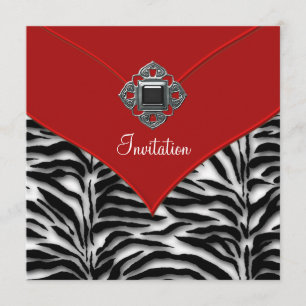 Convites Partido vermelho de Zerbra