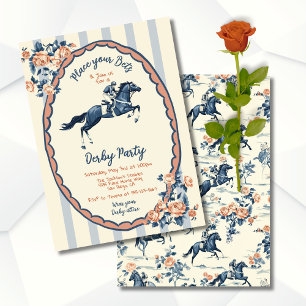 Convites Partido Whimsical Toile Derby