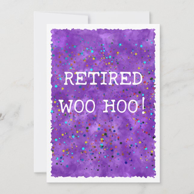 Convites Partido Woo Hoo Purple Watercolor Confetti (Frente)