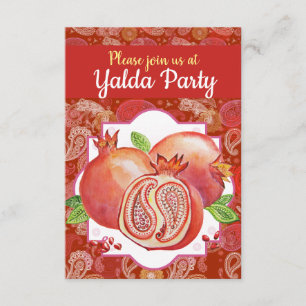 Convites Partido Yalda Red Pomegranate