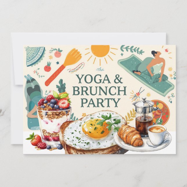 Convites Partido Yoga e Brunch (Frente)