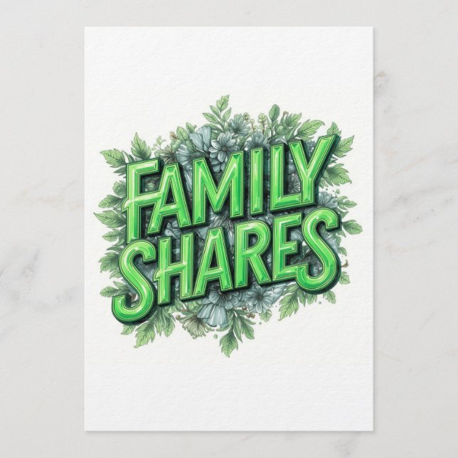 Convites Partilhas Familiares (Frente)