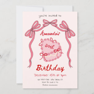 Convites Parto de Bolo de Reto do Coração