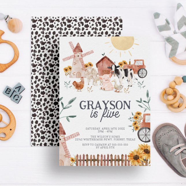 Convites Parto de fazenda e Fazenda de Impressão (Criador carregado)