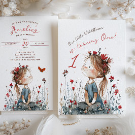 Convites Parto De Um Ano De Marivela Branca