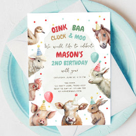 Convites Parto do Quintal Red Gingham Barnyard