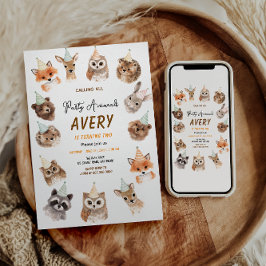 Convites Party Animals 2nd Birthday | Cute Jungle Animal