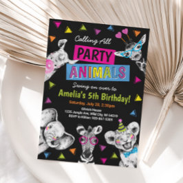 Convites Party Animals Wild Safari Birthday Party