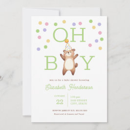 Convites Party Teddy Bear Oh Boy Baby Shower Invitation