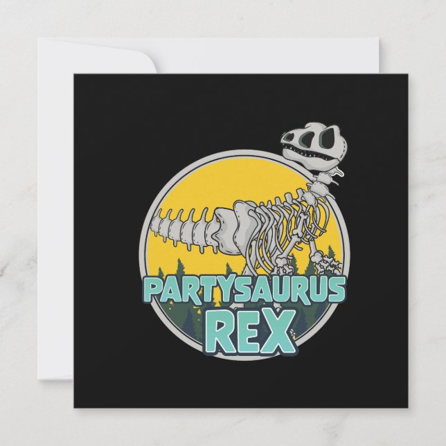Convites Partysaurus Rex (Frente)