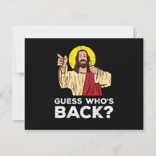 Convites Páscoa Adivinhe Quem Está de Volta Jesus Engraçado
