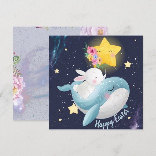 Convites Páscoa Adorável (Frente/Verso)