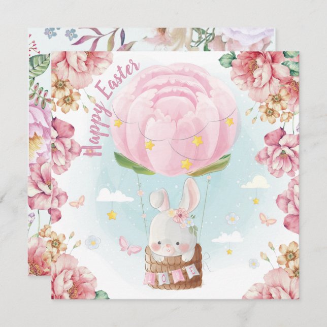 Convites Páscoa Adorável (Frente/Verso)