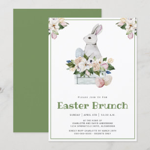 Convites Páscoa Brunch e Coelho Coelho de Coelhinho de Ca