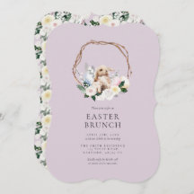 Páscoa Brunch Floral Bunny Wreath