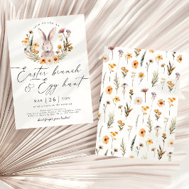 Convites Páscoa Brung Hunt Bunny Wildflower
