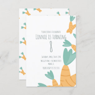 Convites Páscoa Carrot Bunch Birthday