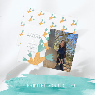 Convites Páscoa Carrot Bunch Birthday Foto Kraft
