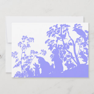 Convites Páscoa da silhueta da família do coelho