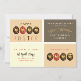 Convites Páscoa de bronze Dourado de chocolate Brung