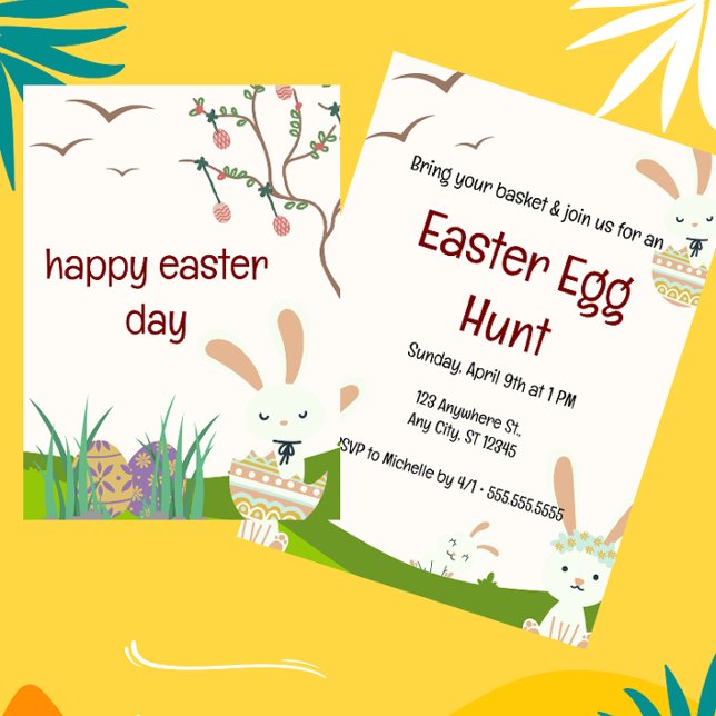 Convites Páscoa de celebridades: Um Dia de Alegria e Renova (Criador carregado)