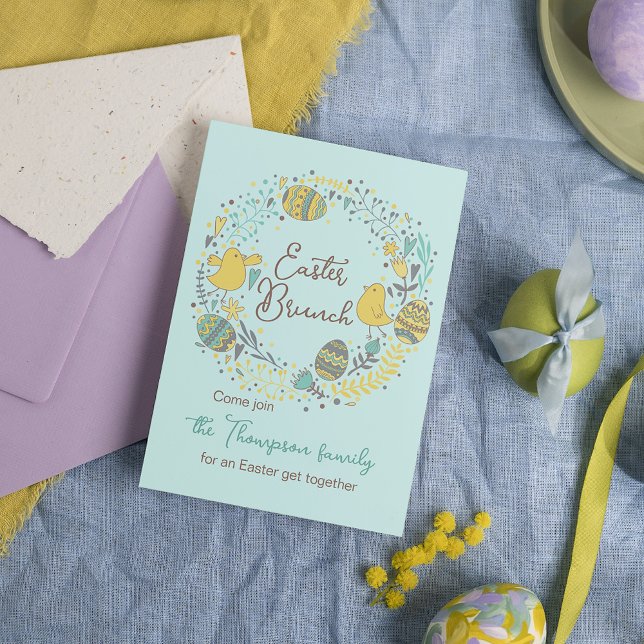 Convites Páscoa De Frio Colorida Brunch Caça De Ovo (Criador carregado)